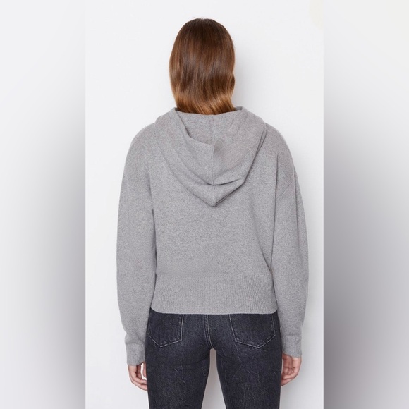 FRAME Light Blue Cashmere Hoodie Sz Small - Picture 4 of 4